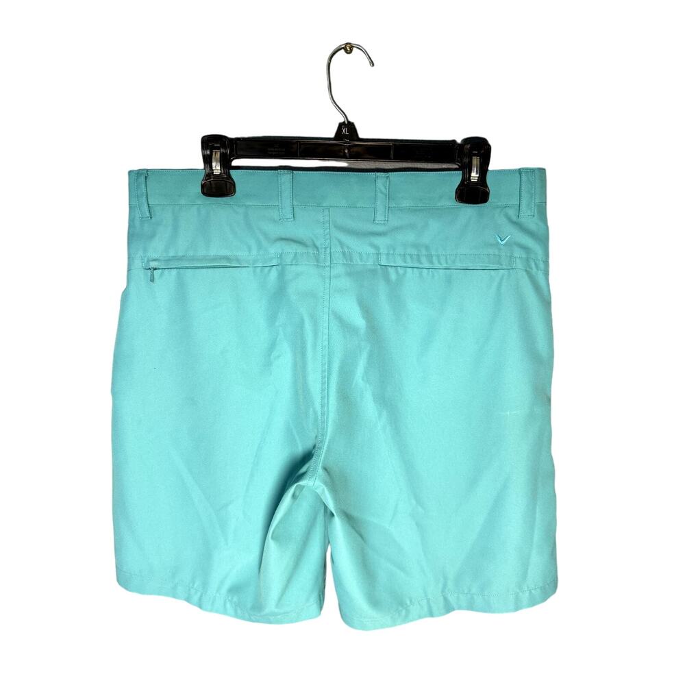 Callaway V Mens Flat Front Teal Blue 5-Pocket Golf Short Pant NWOT - Size 34W - Picture 2 of 12
